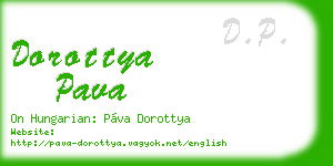 dorottya pava business card
